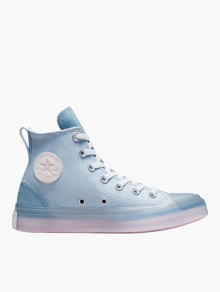 Blue converse sales with pink laces